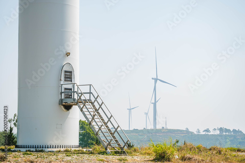 Wind Turbine Base and Maintenance Entrance