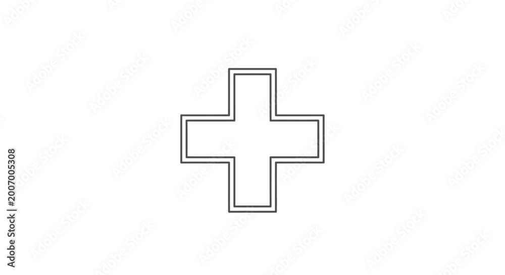 Obraz premium Plus Sign Symbol Icon Graphic.