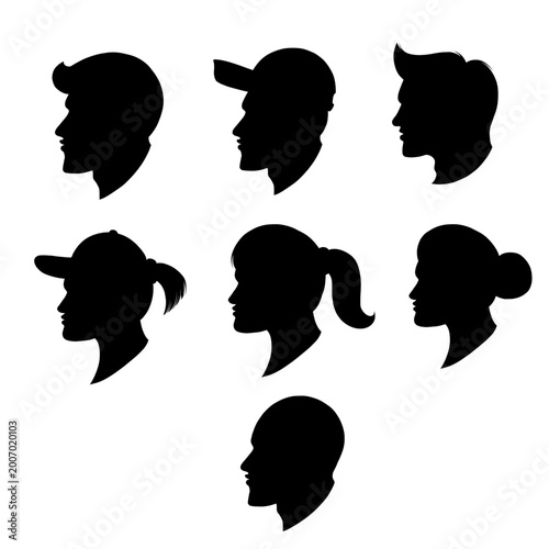 silhouette of a woman and man 