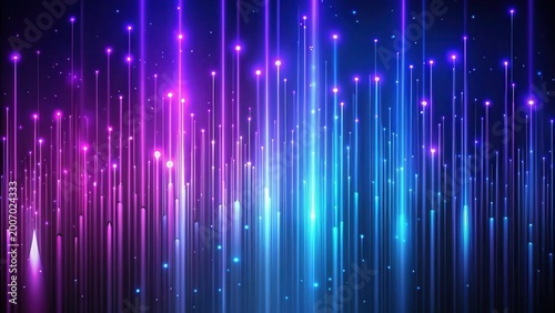Abstract Glowing Lines, Vivid Neon Lights, Digital Energy Streams, Futuristic Technology Background
