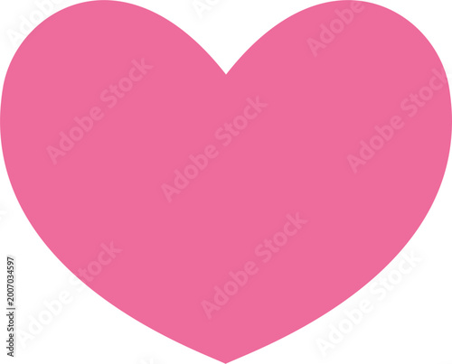 A large pink heart shape is prominently displayed on a white background