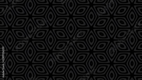 Dark Geometric Hexagonal Pattern Background Seamless Loop