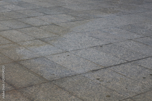 Canvastavla Textured granite paving stones create a seamless, repeating pattern on an outdoo