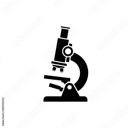 Microscope Icon for Science and Education Research