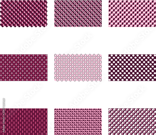 Abstract Pink and Purple Geometric Pattern Collection