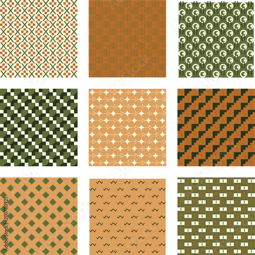 Abstract Geometric Pattern Illustration with Ornate Grid Texture