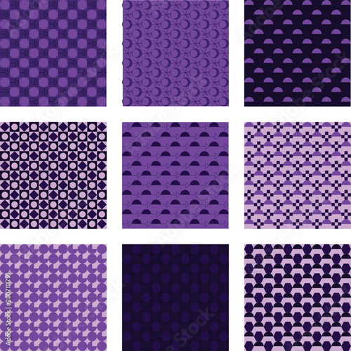 Abstract Geometric Purple Tiled Pattern Background