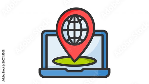 Animated ip address icon