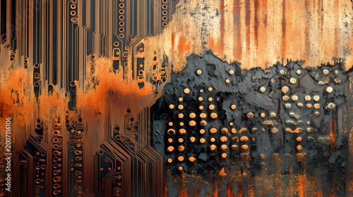 Flex PCB Etching​ Texture​​​​​​​ poster background
