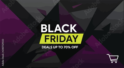 Fotografía A Black Friday sale advertisement with geometric shapes (2)