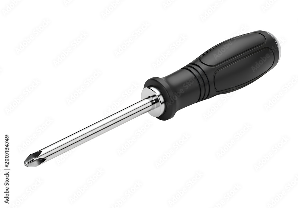 Fototapeta premium Phillips Head Screwdriver Tool on white background , Isolated on Transparent Background, PNG, Generative AI 