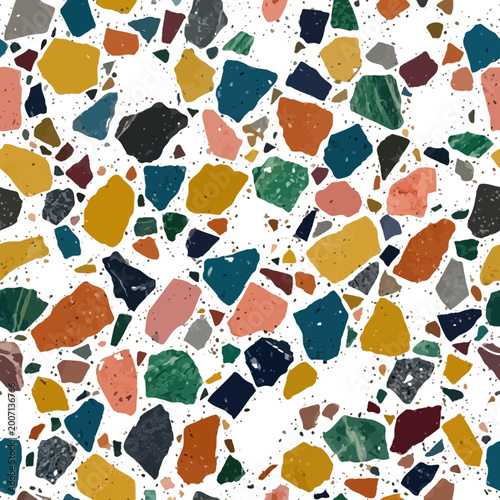 Colorful terrazzo pattern a vibrant and textured surface design