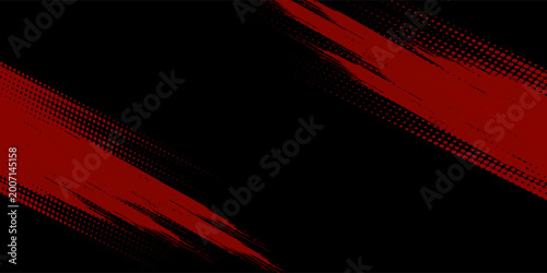Photos Halftone dots red and blue color pattern gradient grunge texture background