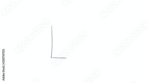 Animated hand drawn declining bar chart graph sketch on white background. Pencil style business decrease infographic motion graphic for finance presentation