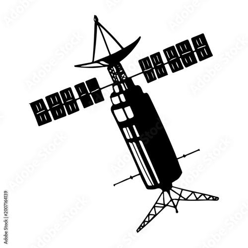 vector illustration of satellite