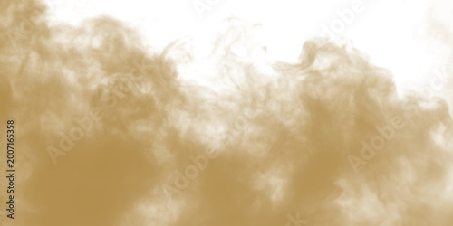 Canvas Print Dust sand soil smoke cloud particles isolated on transparent white background