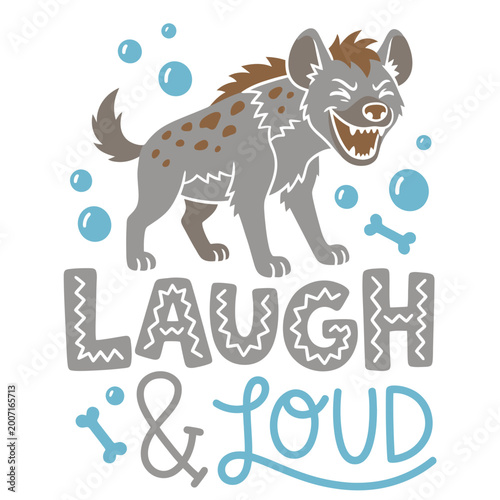 Photos Spotted Hyena Laughing Cartoon Character.