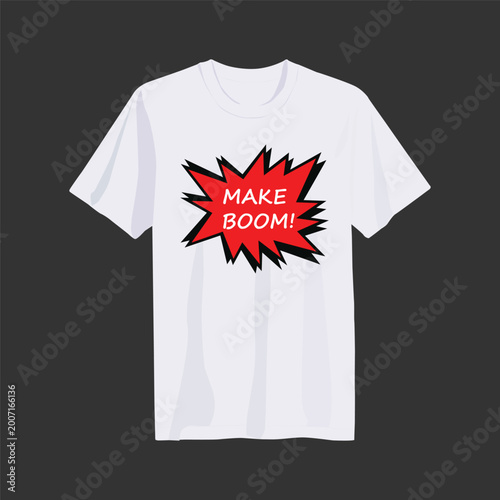 Boom Boom tshirt design illustration on black background vol 01