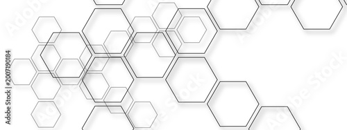 Photos Seamless honeycomb pattern with 3d hexagon cells creates an abstract geometric v