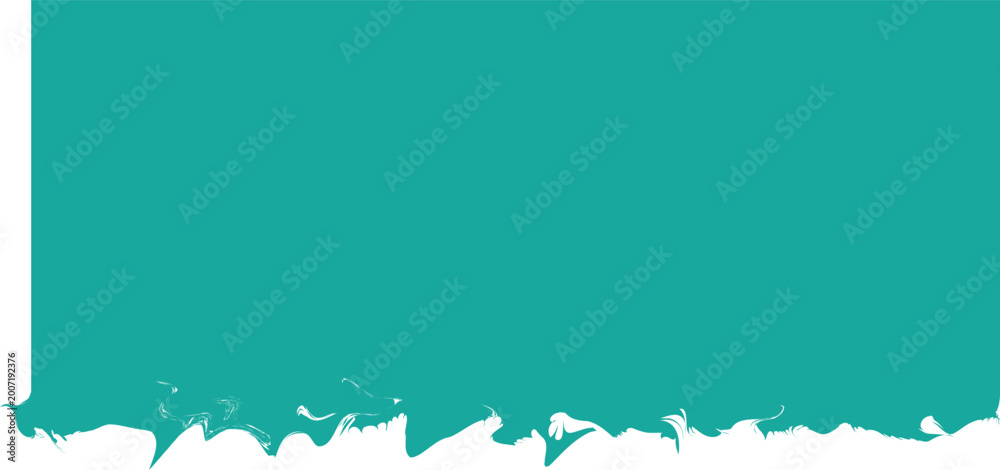 Fototapeta premium Torn edge of teal paper or cardboard with rough, uneven texture