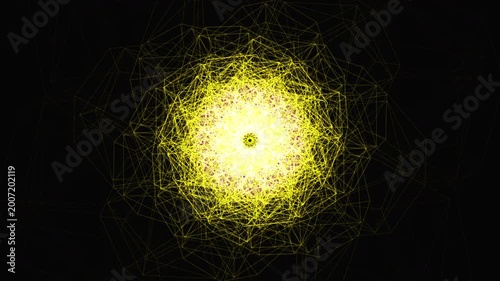 Premium 4K seamless loop of Sahasrara Crown Chakra nested Platonics sacred geometry ascending in a cinematic glowing void. Ideal for VJ sets, trance visuals, meditation, and yoga studios.