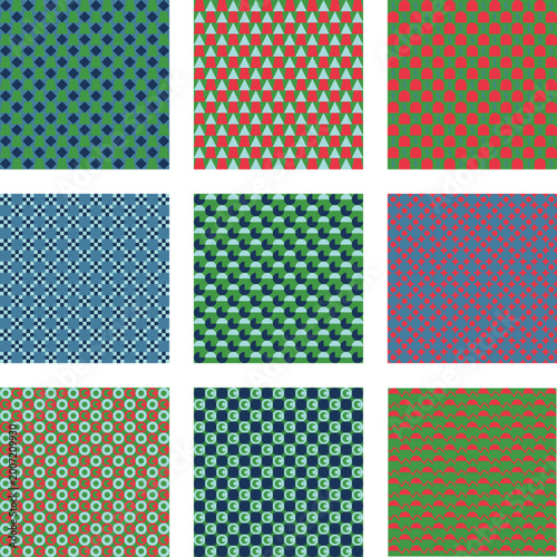 Abstract Geometric Pattern Background with Colorful Mesh Design