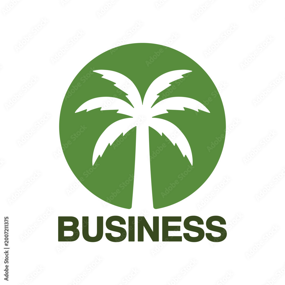 Obraz premium Palm tree modern logo design
