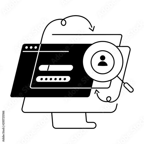 Foto An icon of lead form designed in glyph style