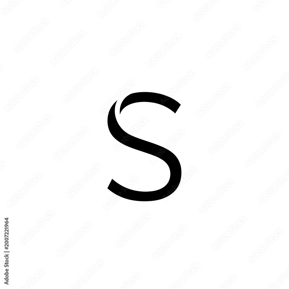 Fototapeta premium Elegant Stylized Letter S Logo Design.