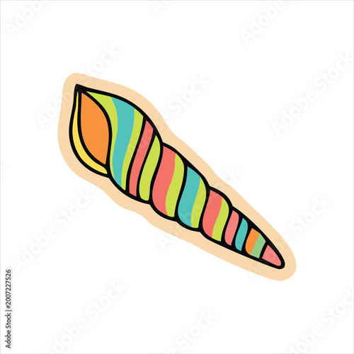  vintage color shell vector 