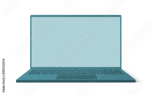 Laptop mockup with blank screen for website presentation and digital marketing