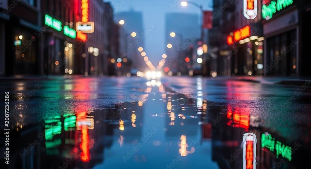Obraz premium City Street Reflections.