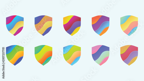 Protection Security Shield Gradient Logo Design