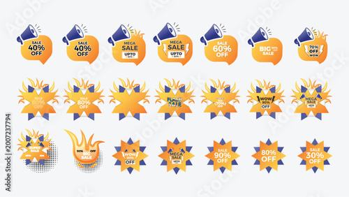 Flash Sale Bubble Bundle Vector Collection
