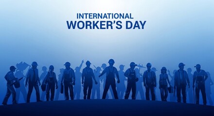 International Worker's Day, labor day, worker's rights, silhouette of workers