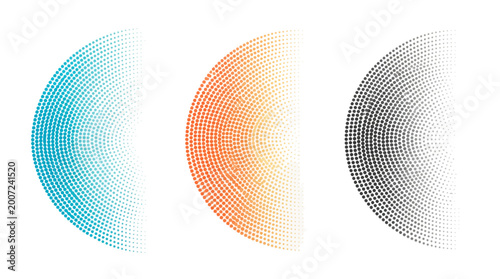 blue circles orange element design gray shapes gradient vector