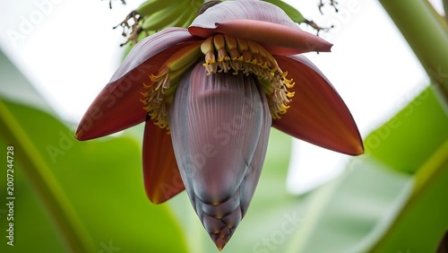Close-up of banana flower bud.