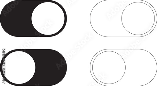 Cuadro en lienzo Power on off button icon set