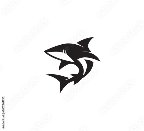Animal Logo Shark Beast Modern Minimalist Vector Design