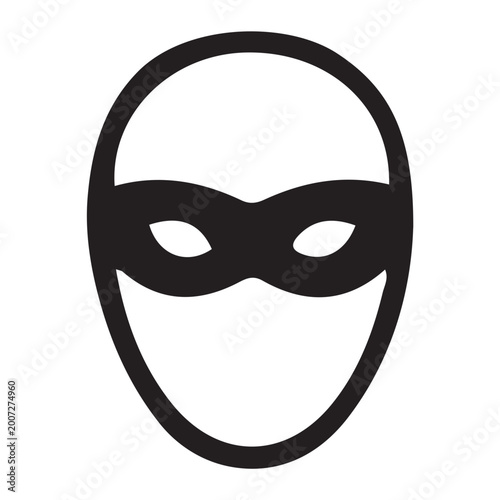 Fotografie Criminal Mask Icon Representing Crime and Anonymity