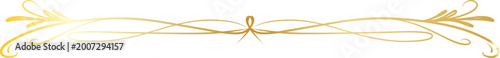 Golden Elegant Flourish with Abstract Organic Lines and Circle Accents, Luxury Decorative Divider for Premium Design
