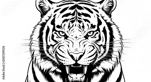 Foto tiger head vector