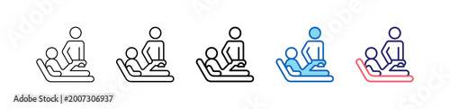 Foto Physical Therapy Icon In 5 Different Styles Set Collection.
