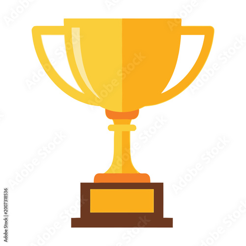 Golden Trophy Cup Illustration