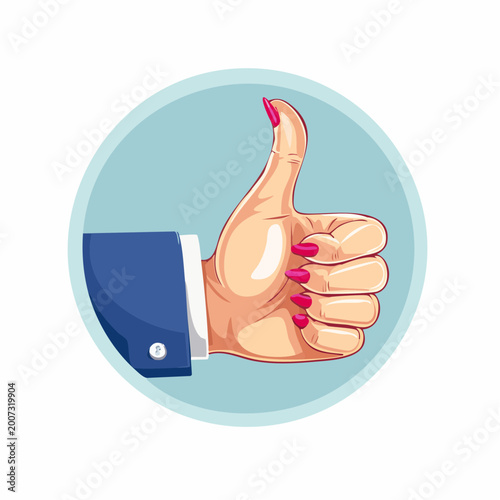 Woman's Hand Giving Thumbs Up Gesture