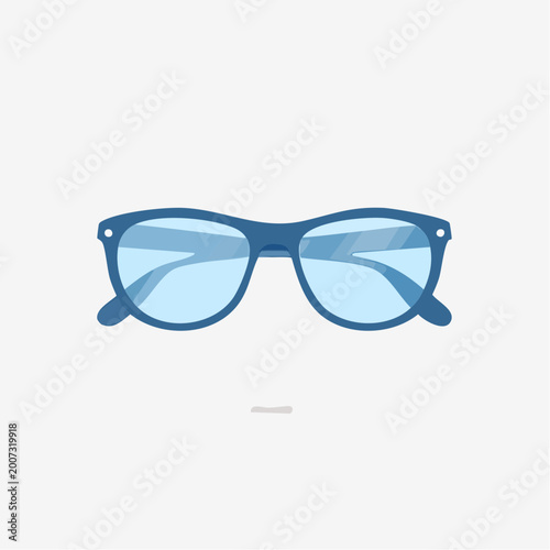 Blue Eyeglasses with Light Blue Lenses
