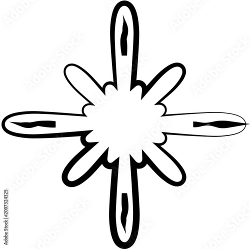 Star icon. Geometric design