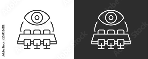 Board Oversight Icon Set Vector Collection Isolated In Black And White