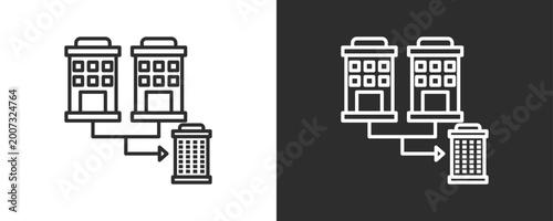 Photos Corporate Downsizing Icon Set Vector Collection Isolated In Black And White