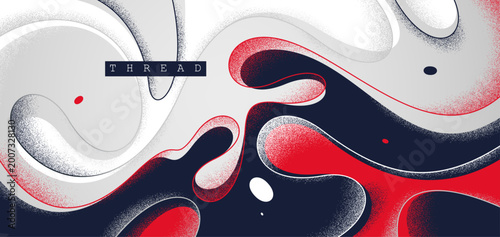 Bild auf Leinwand Lava in dynamic motion vector abstract background, curvy lines and textures wallpaper art, emotional and expressive graphics of fluid